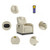  Electric Stand up Massage Recliner Chair Cream Faux Leather A949-3205998