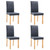  Dining Chairs 4 pcs Gray Faux Suede Leather A949-249213