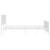  Metal Bed Frame without Mattress with Footboard White 76"x79.9 A949-374314