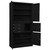  Office Cabinet Black 35.4"x15.7"x70.9" Steel A949-336415