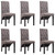  Dining Chairs 6 pcs Taupe Fabric A949-277261
