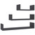  Wall Display Shelf 3 pcs Gray Engineered Wood A949-800200