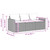  Patio Sofa with Cushions 3-Seater Gray Poly Rattan A949-366343