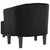  Tub Chair with Footstool Black Faux Leather A949-356491