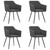  Dining Chairs 4 pcs Dark Gray Fabric A949-3065672