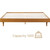 Queen size Mid-Century Modern Platform Bed Frame in Light Wood Finish Q280-QRSTK24381457