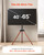 Tripod Easel TV Stand, for 40-65 inch Flat Screen/Curved TVs Up to 99 lbs, 18?° Left-Right Rotation E415-TYSDLDDSJZJZLU43E001V0