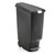 Black 10-Gallon Narrow Kitchen Trash Can with Easy Step-on Lid Q280-FLGSTC60793815