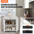 Kitchen Island Cart, 32" Mobile Carts with Storage Cabinet, Rolling Table with Power Outlet, Spice  E415-QFBYDKCFDBS124GETV1