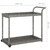  Bar Cart Gray 39.4"x17.7"x32.7" Poly Rattan A949-316667