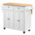 Kitchen Island Cart with Storage, 43.58 in Wide Mobile Rolling Storage Island on Swivel Wheels, wit E415-CFD2C4M09MKZBP5K7001V0