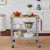 Kitchen Island Cart with Wood Top and 2 Bottom Storage Shelves on Wheels Q280-CNWTSKC782614927