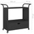  Bar Cart with Drawer Black 39.4"x17.7"x38.2" Poly Rattan A949-316663