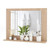Rectangular 23 x 17 inch Bathroom Wall Mirror with Shelf in Brown Wood Finish Q280-BRMWS49283971