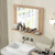 Rectangular 23 x 17 inch Bathroom Wall Mirror with Shelf in Brown Wood Finish Q280-BRMWS49283971
