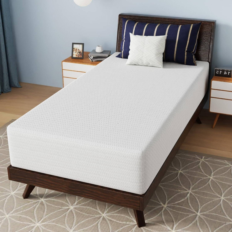 Twin size 12-inch Charcoal Infused Memory Foam Mattress with Removable Cover Q280-TWMFTE163827519