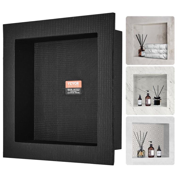 Shower Niche Ready for Tile 16" x 16", Single Shelf Organizer, Square Corners Wall-inserted Niche R E415-SLLYBK1C16YCJHDDFV0