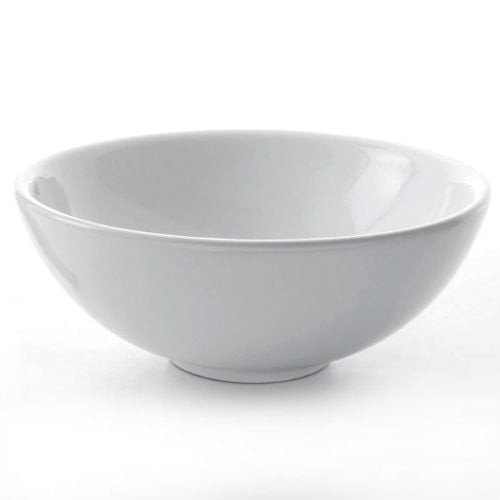 White Ceramic Round Bowl Style Vessel Bathroom Sink with 1.75-inch Drain Opening Q280-KRWCB51968181