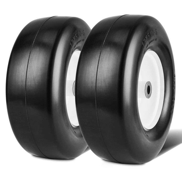 Lawn Mower Tires with Rim, 13x5-6" Tubeless Tractor Tires, 2-Pack Tire and Wheel Assembly, Flat-fre E415-GCJLZZXLG13XLCXLGV0