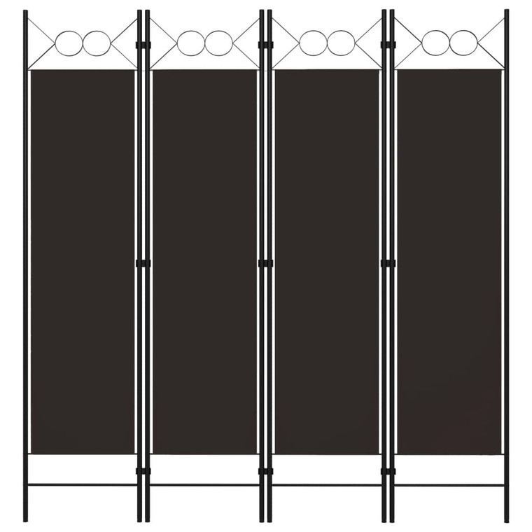  4-Panel Room Divider Brown 63"x70.9 A949-320703