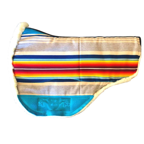 Shaped Western Trail in Serape Turquoise Shaped Western Trail in Serape Turquoise