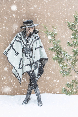 Los Ojos Hooded Riding Poncho – Reversible. Authentic Pendleton® Wool. USA Built