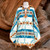 Rancho Arroyo Aqua Riding Poncho in Pendleton® Wool with Full Leather Trim