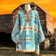 Rancho Arroyo Aqua Riding Poncho in Pendleton® Wool with Full Leather Trim