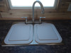 Double Sink Cover Plastic Cutting Board (Faucet Mounted on Sink)