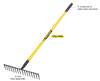 Truper Level Head Rake, 16 Tines, Fiberglass Handle, 9in Grip R-16MF