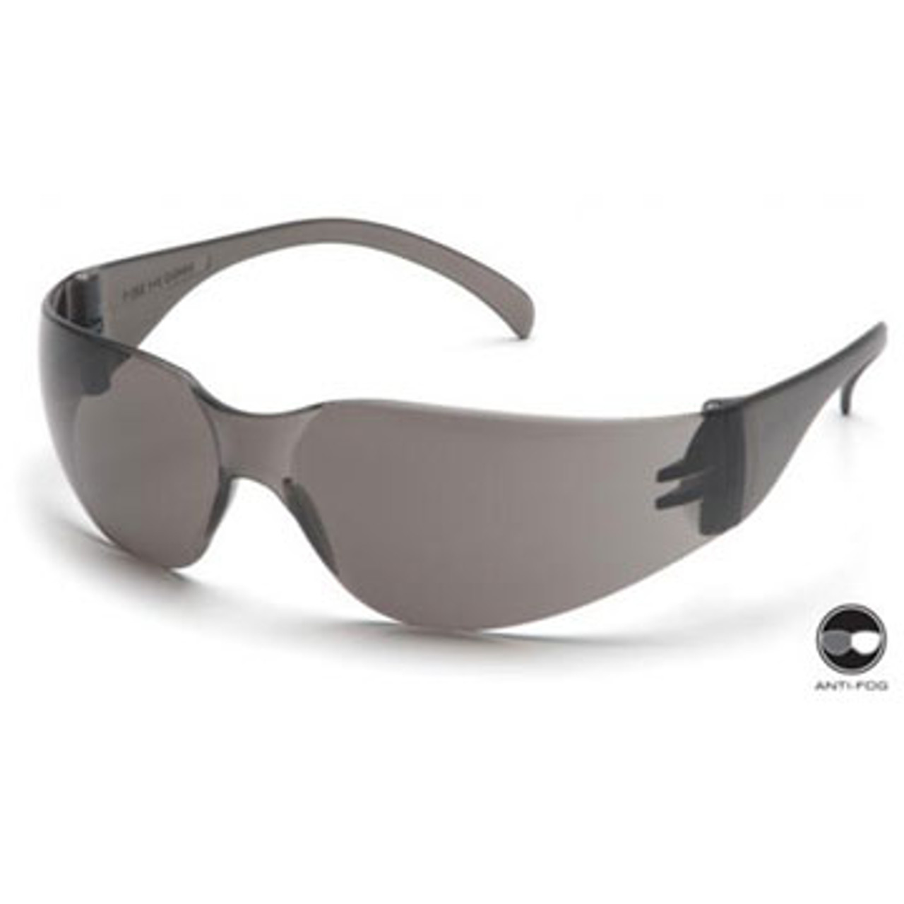 Intruder Gray Anti-Fog Lens Safety Glasses