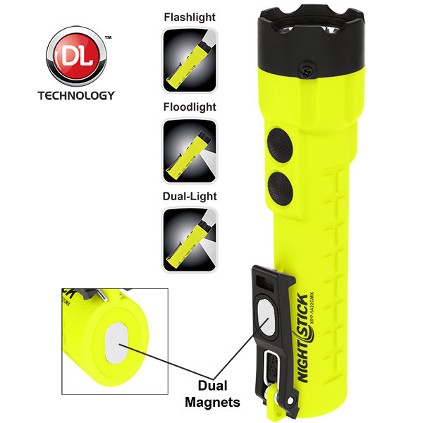 Green Dual-Light Flashlight with Dual Magnets- Get at GUS!