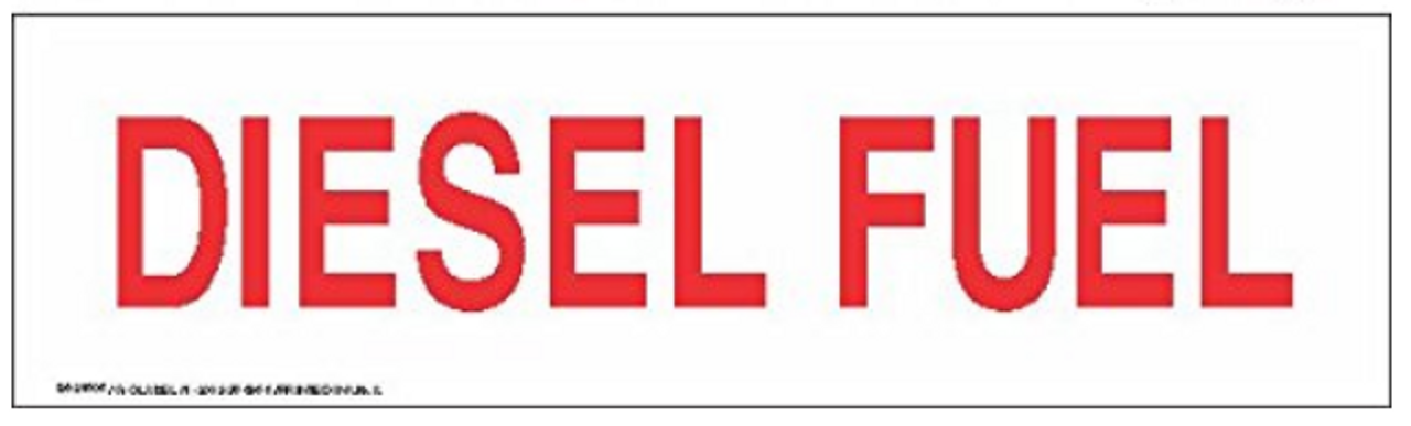2.5" X 6" Diesel Fuel Label (UT 068-SN)