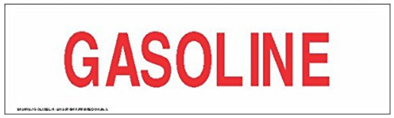 2.5" x 6" Gas Label (UT 2080-GAS)