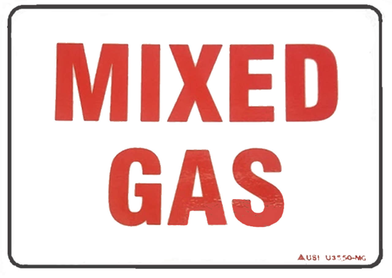 3.5" x 5" Mixed Gas Label (UT MIXED FUEL)