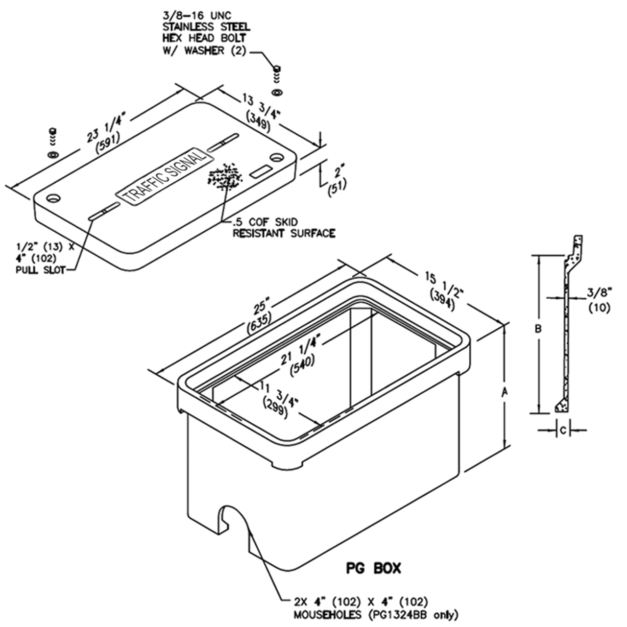 13x24x12 Type 2 Handhole Traffic Signal at GUS