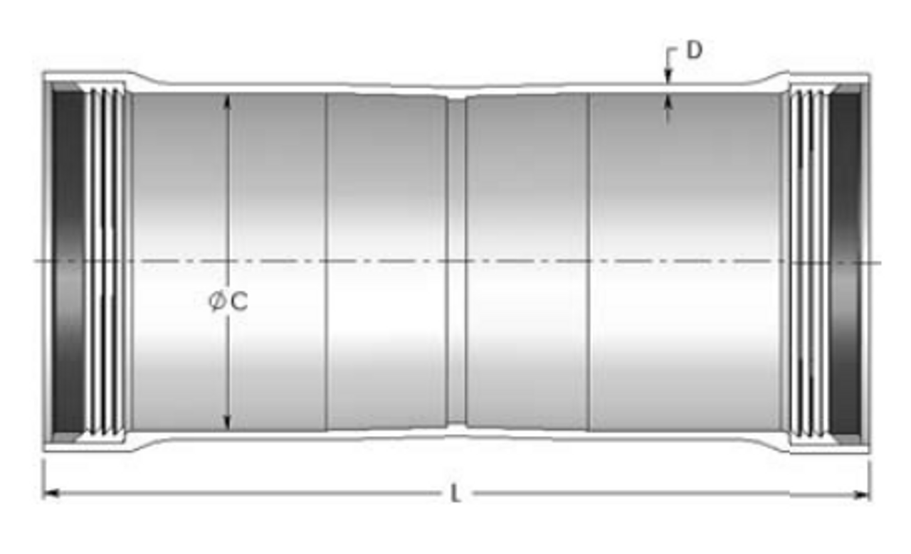 4" ID Heavy Wall Double Bell Coupling - F 22-4010