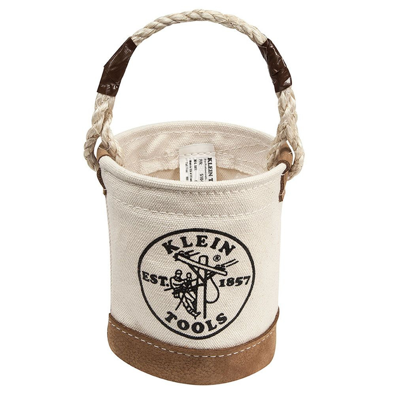 Klein Mini Tool Bucket with Leather Bottom At GUS