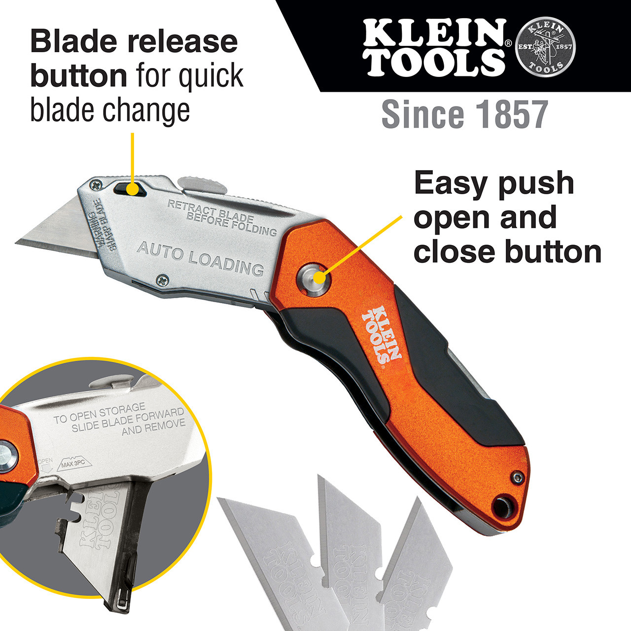 Klein Auto-Loading Folding Utility Knife