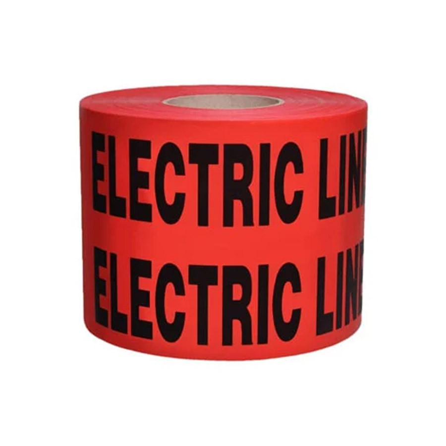 Buried Electric Line Non-Detectable Warning Tape - 6" x 1,000'