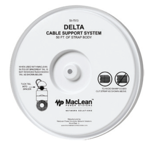 AED 1075 Cable Strapping, ABSTRAP, w/o Buckle, Plastic, UV & Weather Resistant, 50 FT Reel #1075