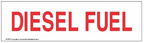 2.5" X 6" Diesel Fuel Label (UT 068-SN)