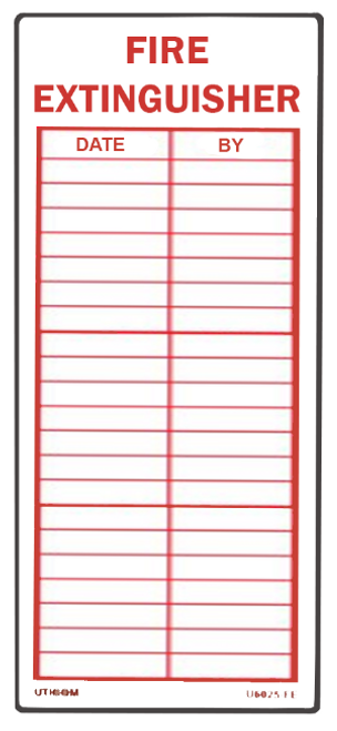 2" X 9" Fire Extinguisher Date Label (UT LFXG564VSP)