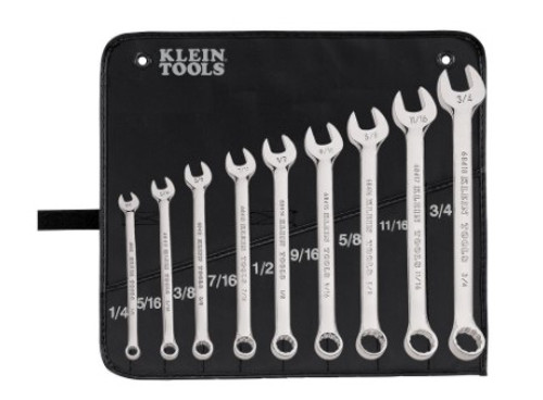 Combination Wrench Set, 9-Piece