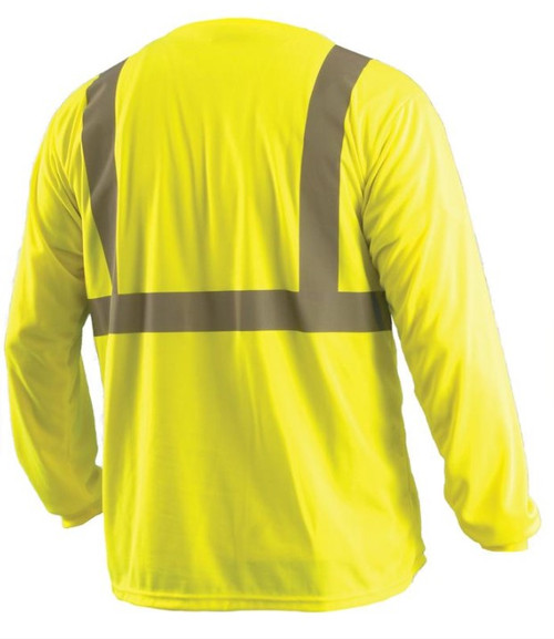 Yellow ANSI Class 2 Long Sleeve Birdseye Wicking T-Shirt