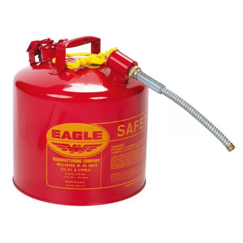5 Gal Type II Red Flex Spout Safety Gas Can - EM U2-51-SX5 RED