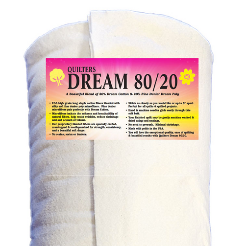 QUILTER's DREAM BLEND 80/20  *Roll 92" x 27 metre