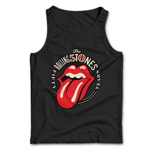 The Rolling Stones Logo Fifty Years Rolling Stones Man Tank top