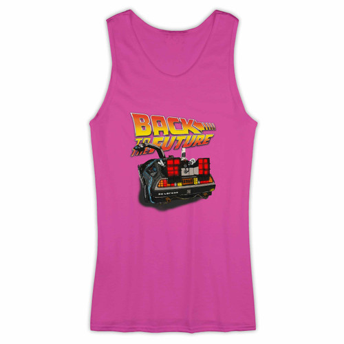 Back To The Future Delorean Distressed Woman Tank top