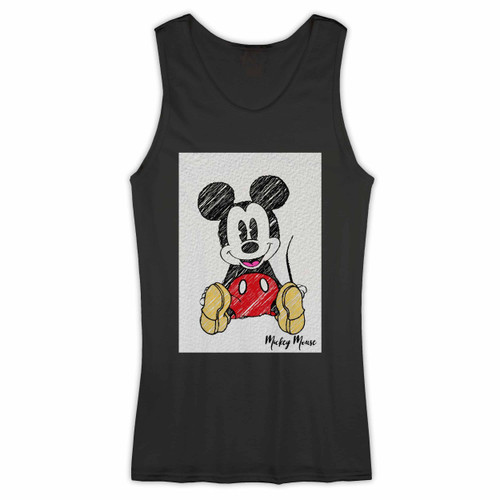 Mickey Mouse Drawing Art Woman Tank top